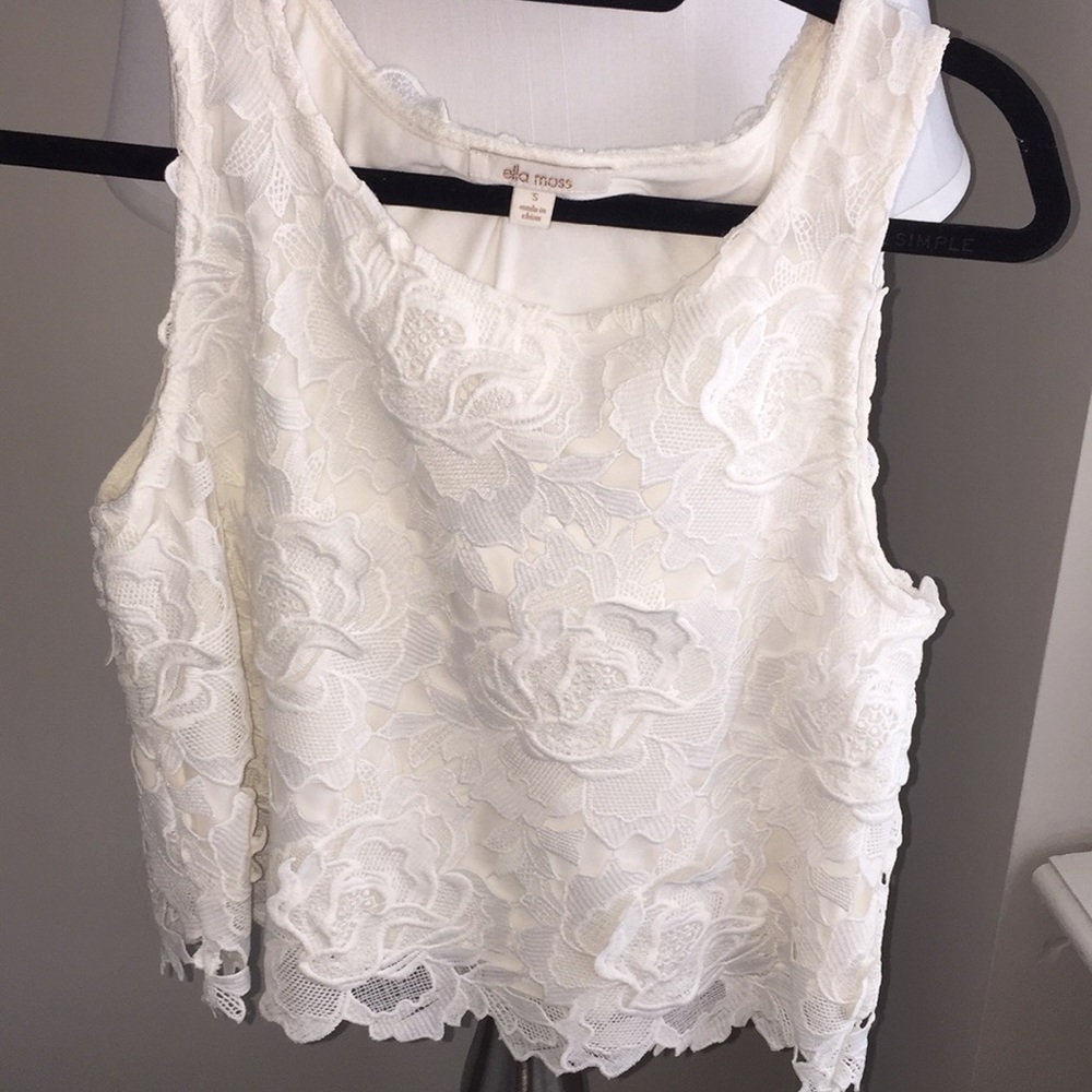 Ella Moss White Floral Top